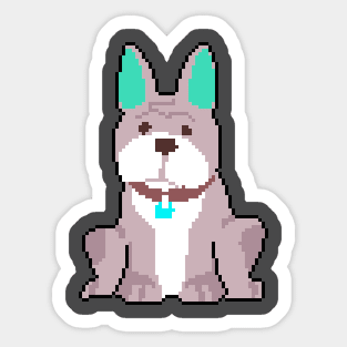 Woof-tastic Style: Pixel Art Dog Design for Trendy T-Shirts Sticker